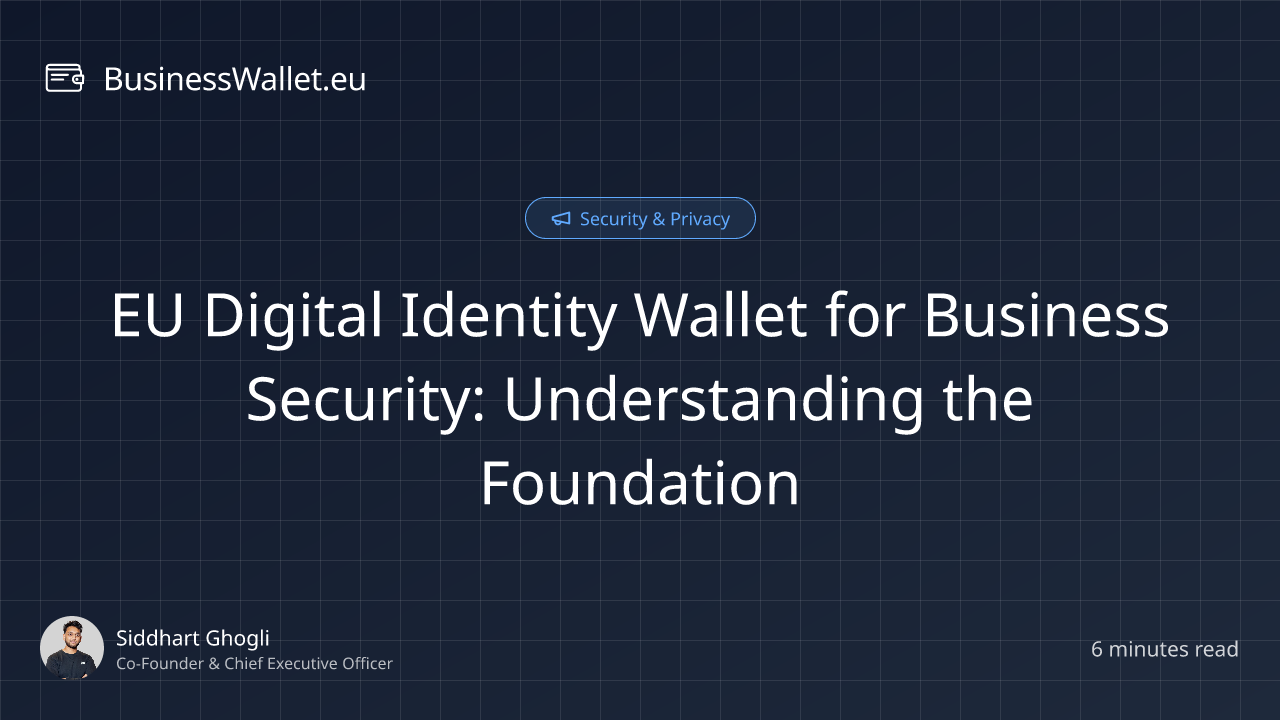 EU Digital Identity Wallet for Business Security: Understanding the Foundation