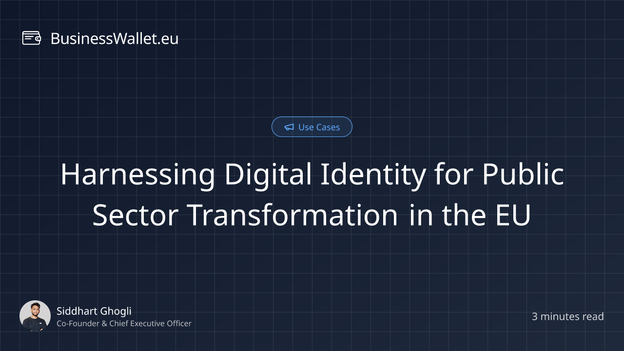Harnessing Digital Identity for Public Sector Transformation in the EU