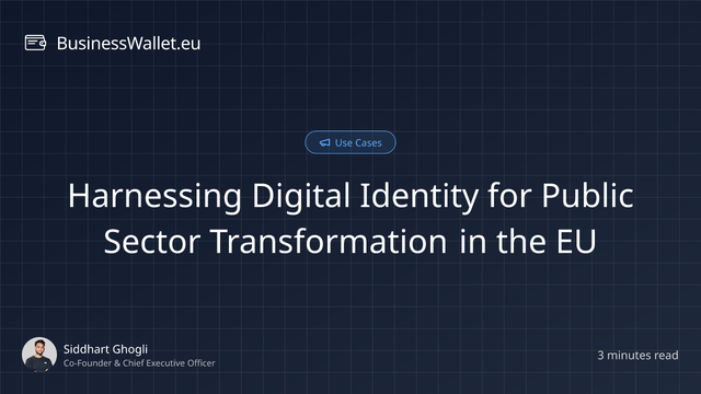 Harnessing Digital Identity for Public Sector Transformation in the EU